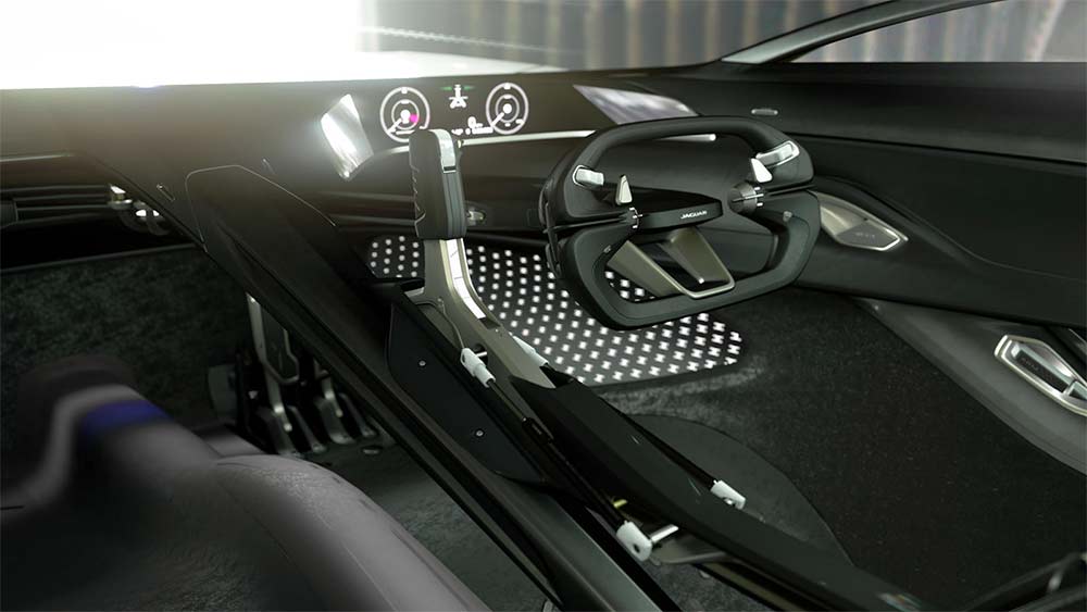 Futuristisches Interieur des Jaguar Vision Grand Turismo