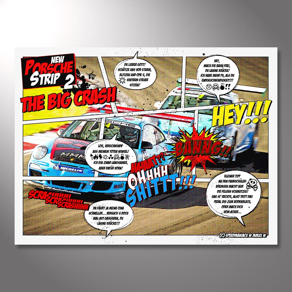 Wandbild Race Comic